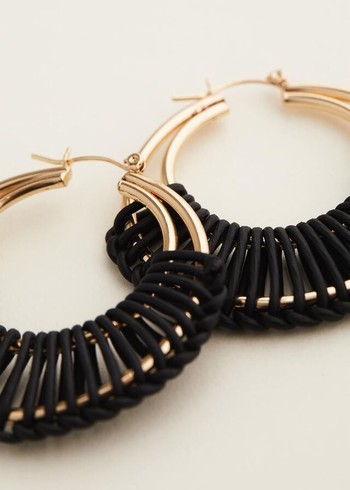 Phase Eight Black Woven Hoop Jewellery Black Canada | SOYGBI-692